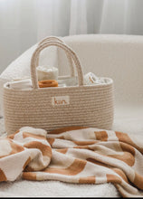 Load image into Gallery viewer, Kinn baby cotton rope nappy caddy
