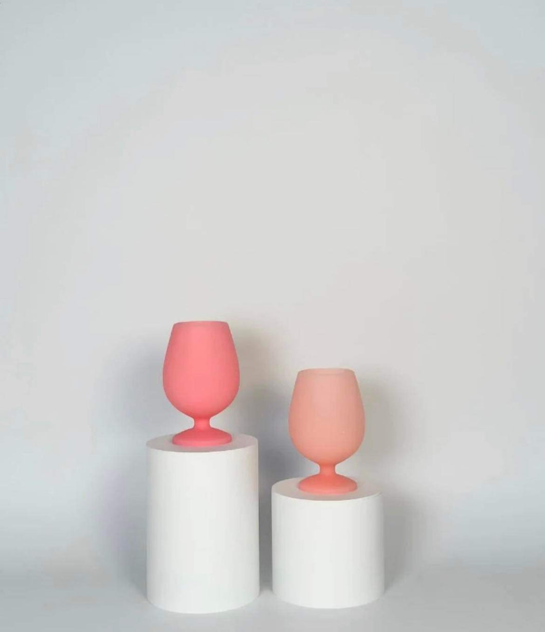 Unbreakable wine glasses- peach + petal