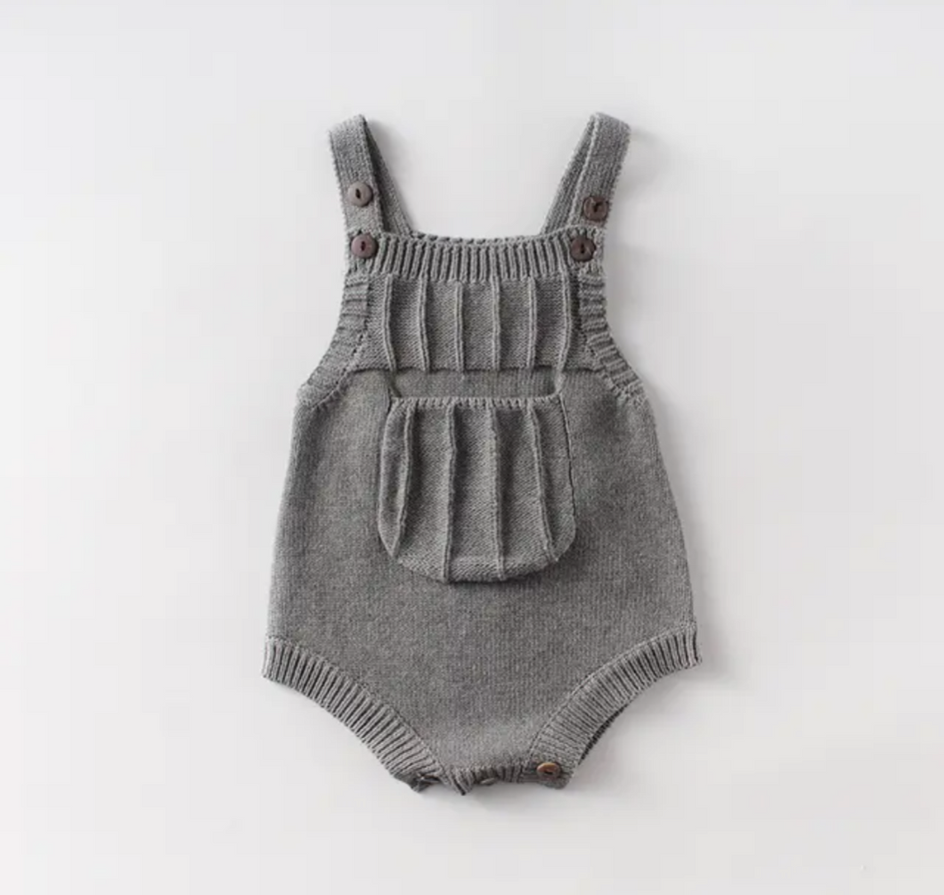 Knitted Romper Grey