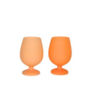 Load image into Gallery viewer, Cantaloupe + Tangelo Unbreakable Wine glasses
