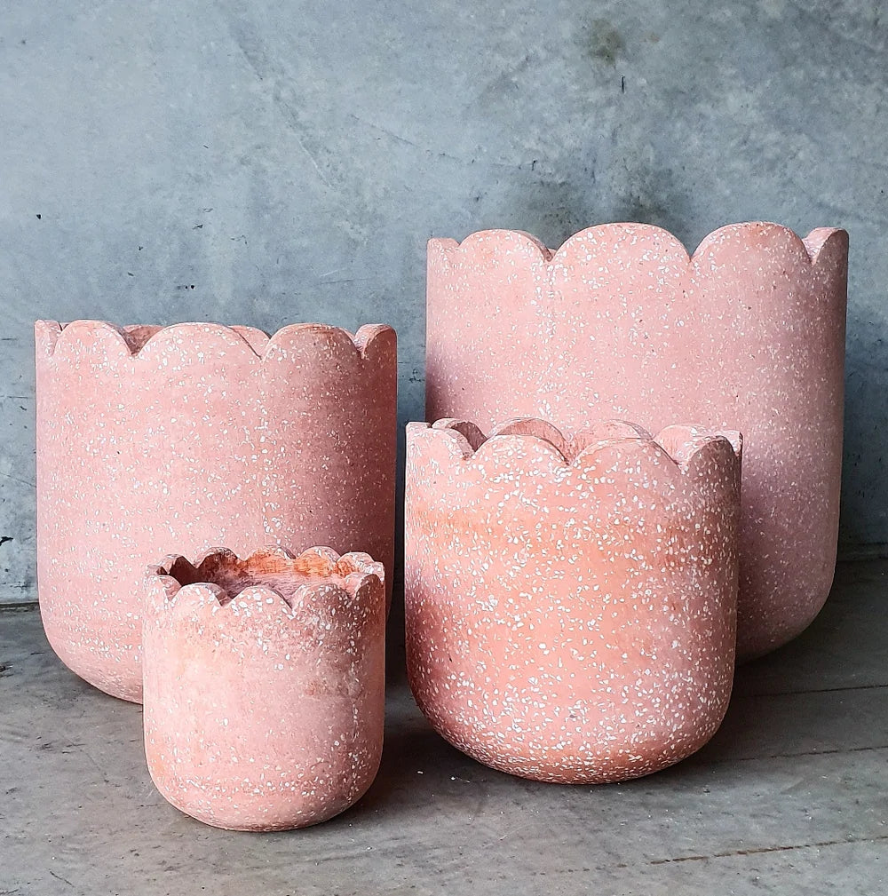 Clover pots - Peachy pink